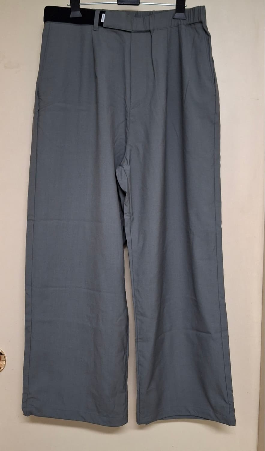 [F] 그라프페이퍼 울써지 와이드 쉐프 트랙팬츠 아가베그린 상품이미지6