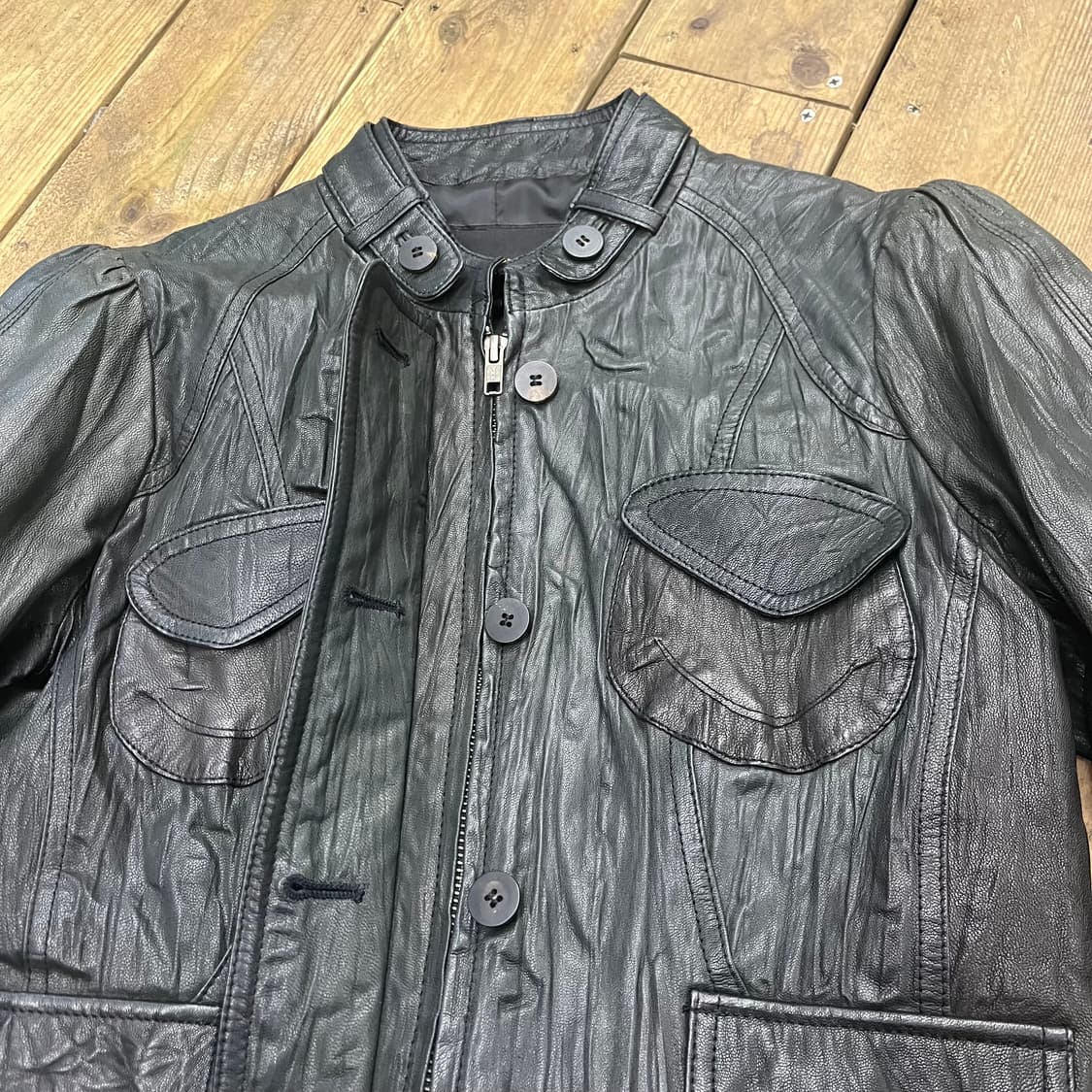 양가죽 플리츠 자켓 상품이미지4