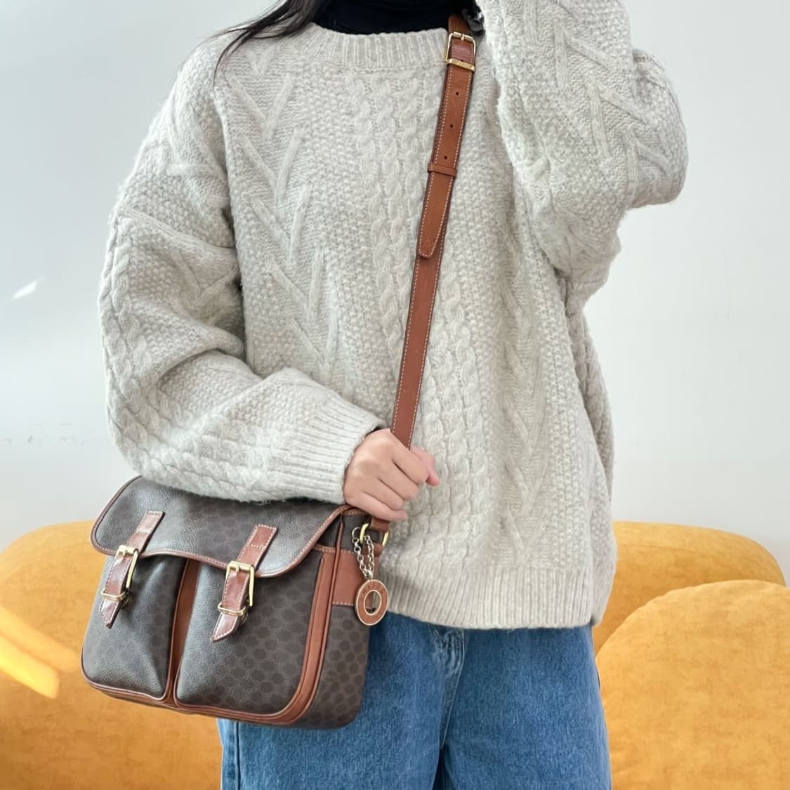 celine / 셀린느 브라운 마카담 포켓 크로스백  상품이미지2