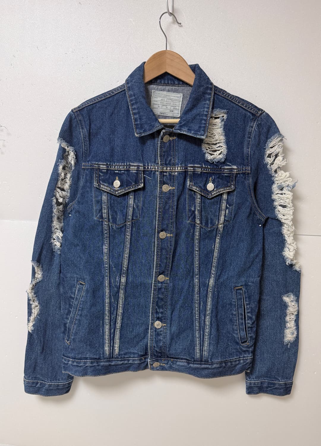 트위스트(TWIST) 데미지 데님 자켓 워싱 청자켓 Free 데일리 상품이미지1