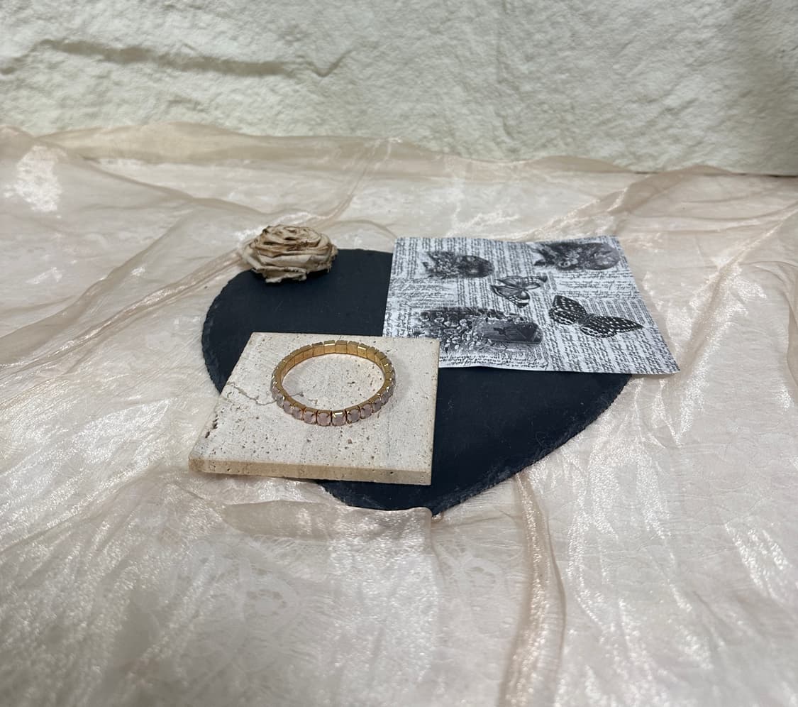 빈티지 연한 그레이 오리엔탈 밴딩 회전 팔찌 상품이미지1