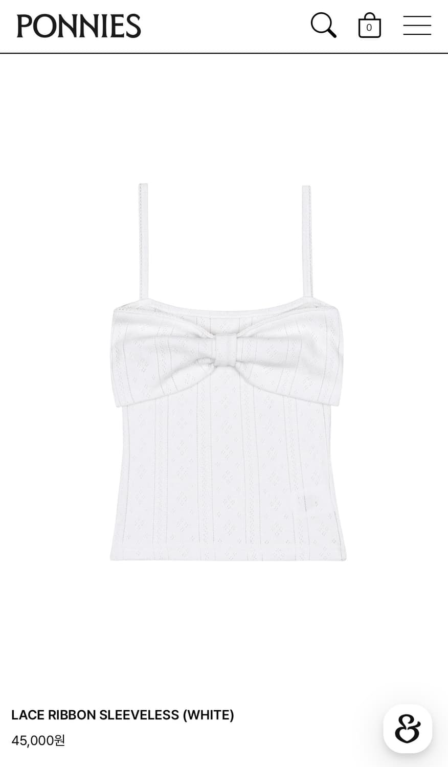 ponnies 포니즈 레이스 리본 슬리브 상품이미지1