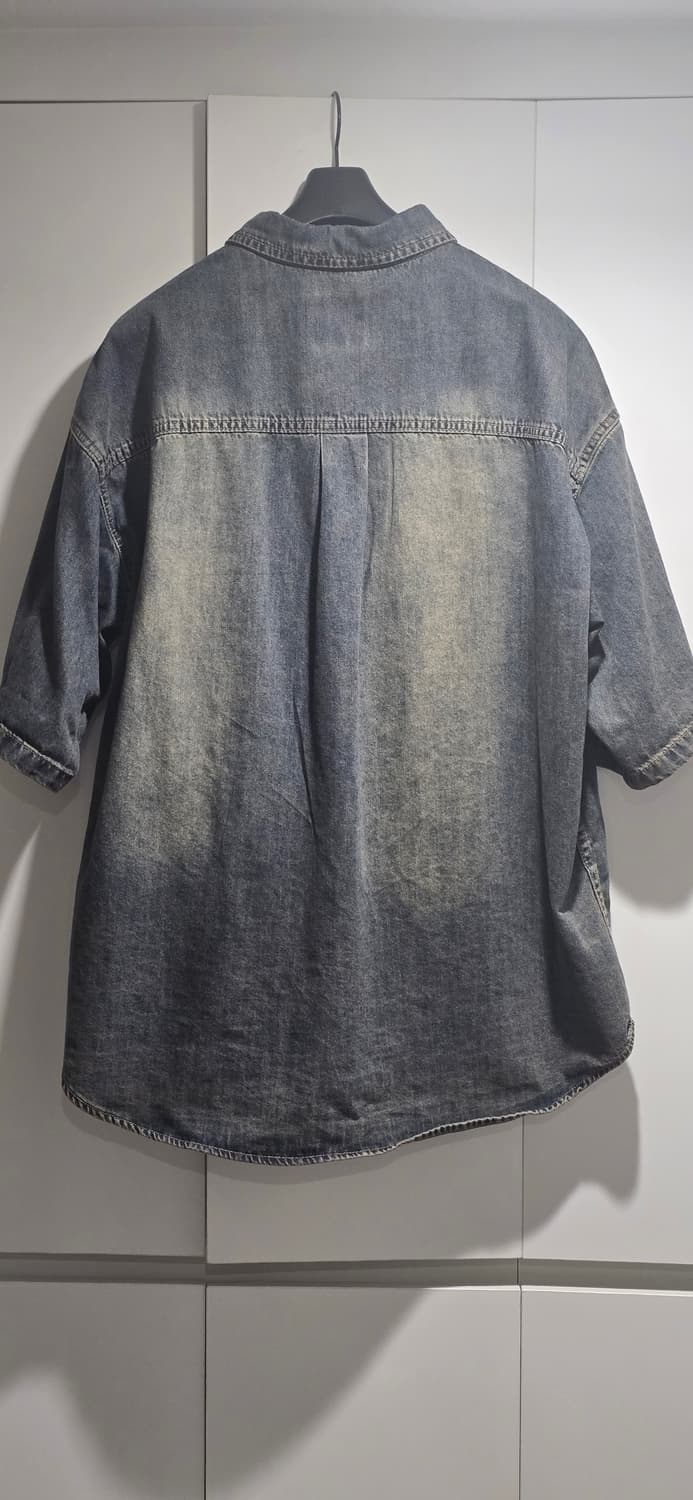 디미트리블랙 바이오 에센셜 데님 반팔 셔츠 인디고 상품이미지3