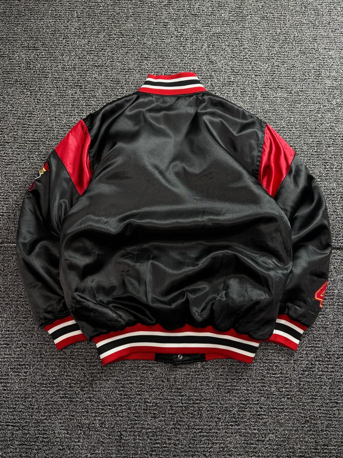 00s ACKERS 빅로고 USA 빈티지 사틴 바시티 점퍼 1730 상품이미지4