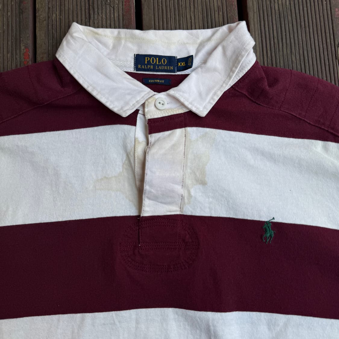 폴로 레드 스트라이프 긴팔 카라티 상품이미지2