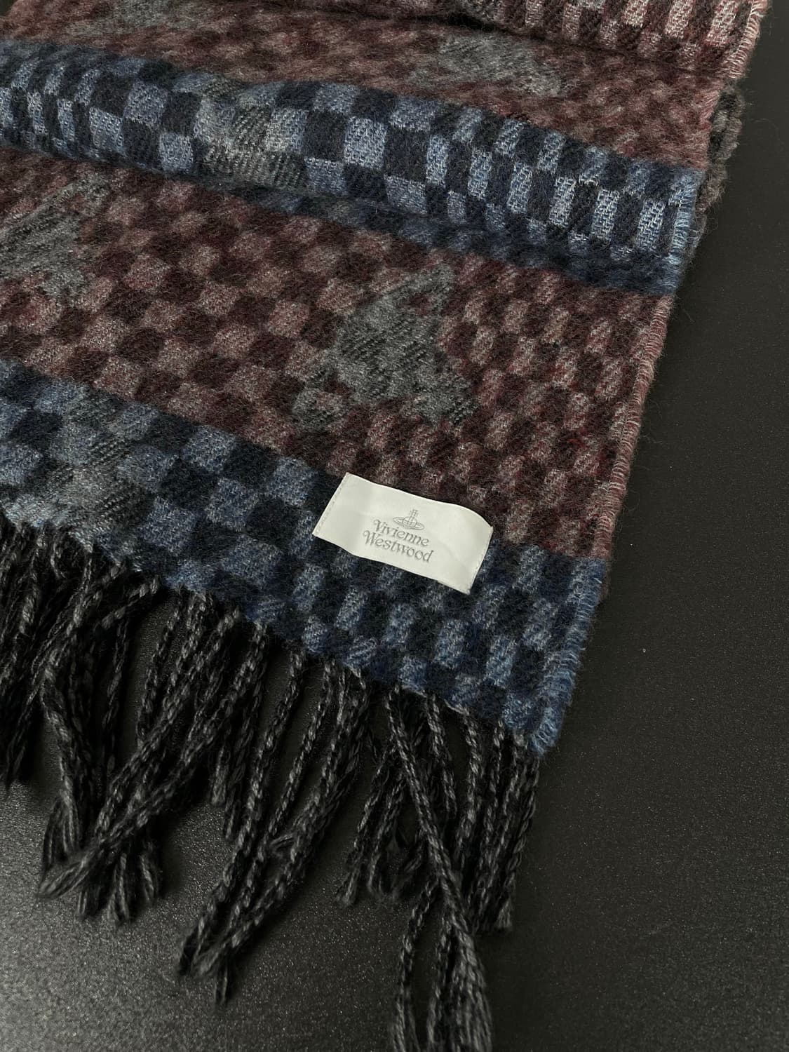 비비안웨스트우드 자수 로고 울 머플러 목도리 상품이미지7