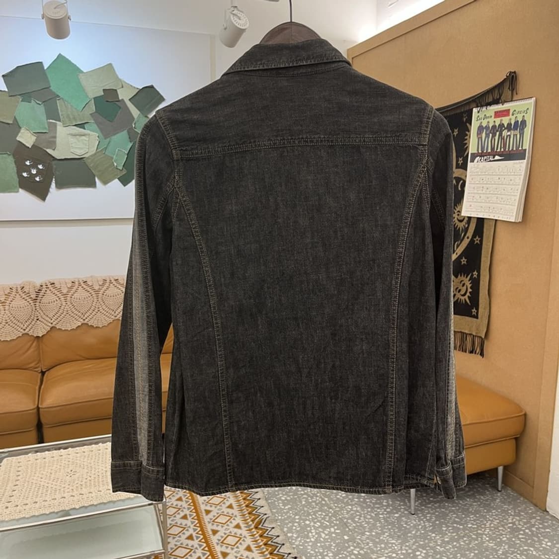 리 빈티지 에스닉 레트로 00's 흑청 데님 셔츠 95 C10871 상품이미지4