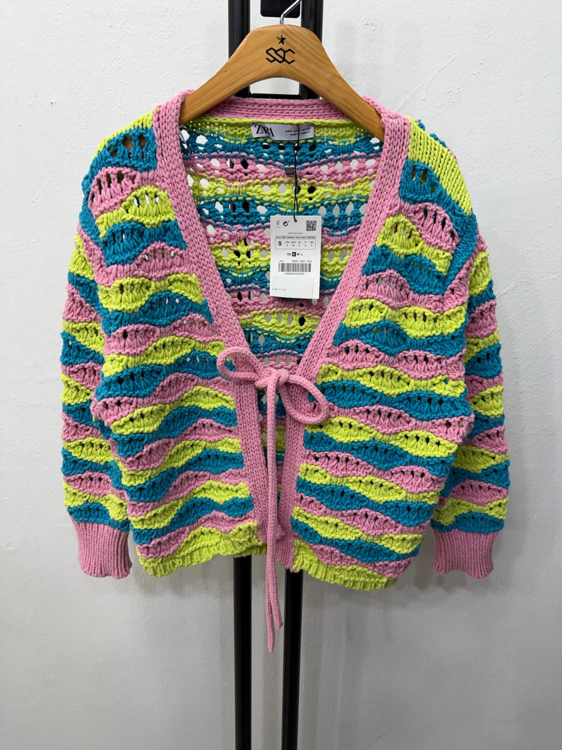새제품) 자라 컬러풀 크로셰 니트 가디건 S 상품이미지1