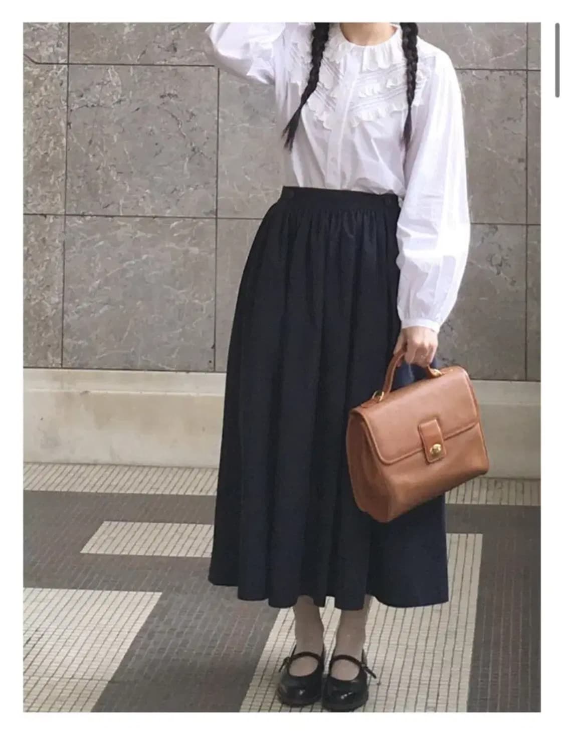 미미부티크 소프트 버튼 스커트 상품이미지2