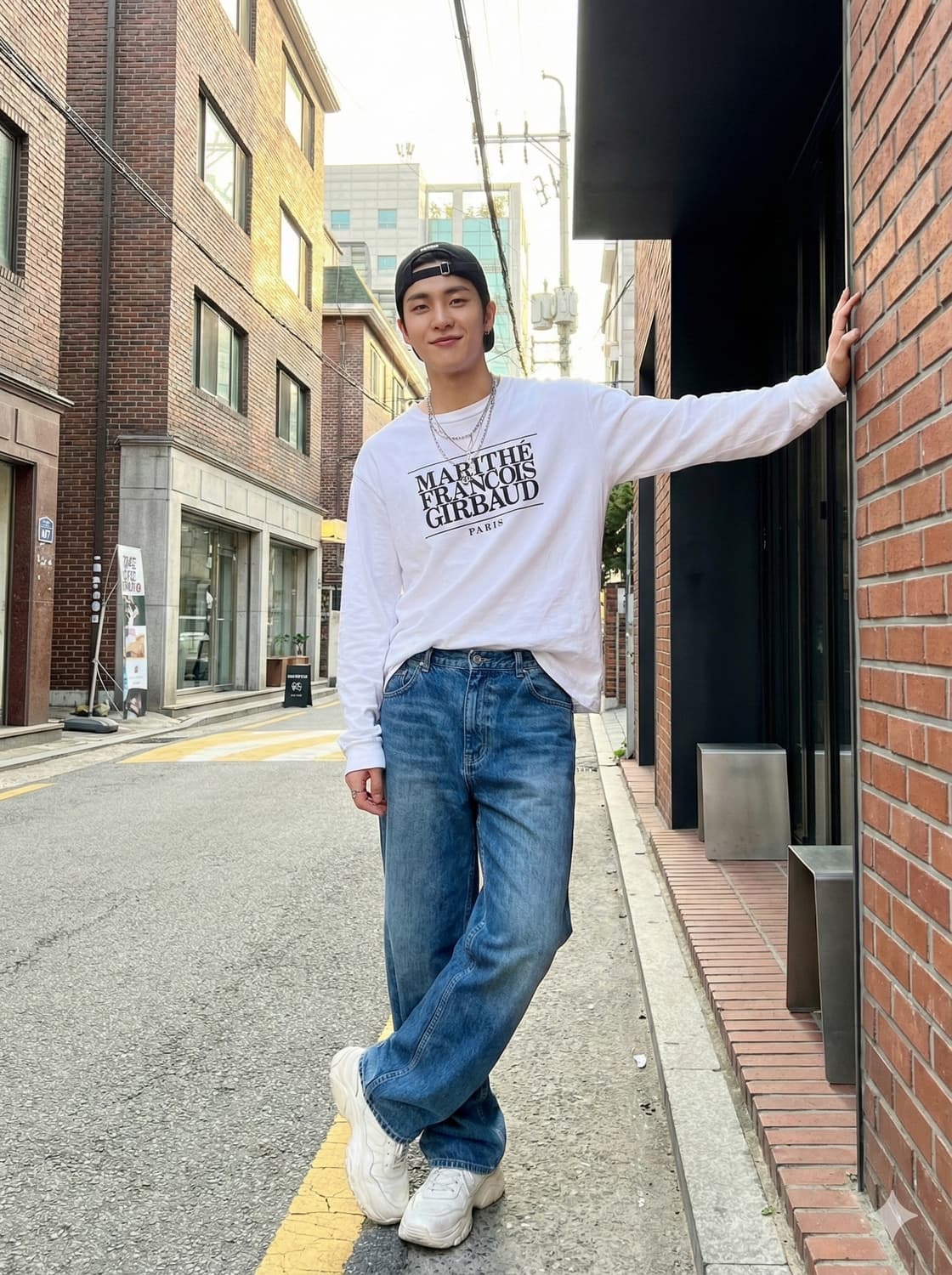 마리떼 프랑소와 저버 화이트 긴팔 티셔츠_XL 상품이미지1