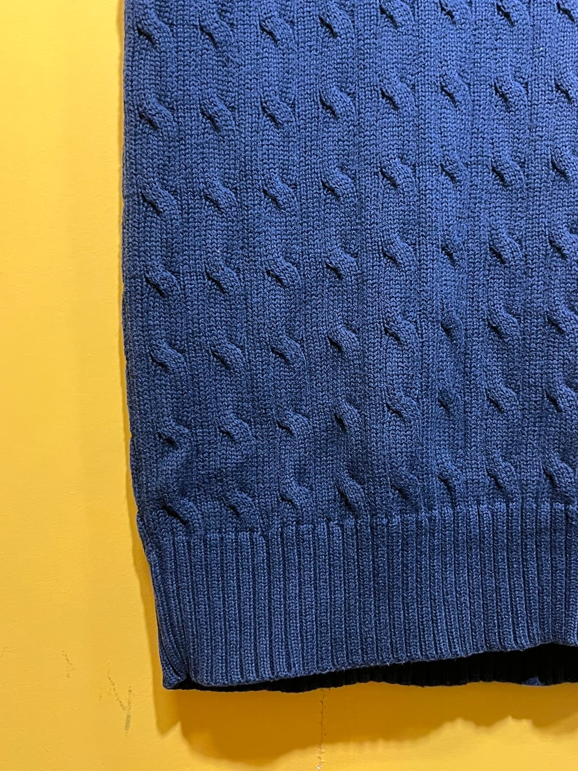 [여성XL] 폴로 랄프로렌 케이블 니트 베스트 네이비 포니 자수 상품이미지5