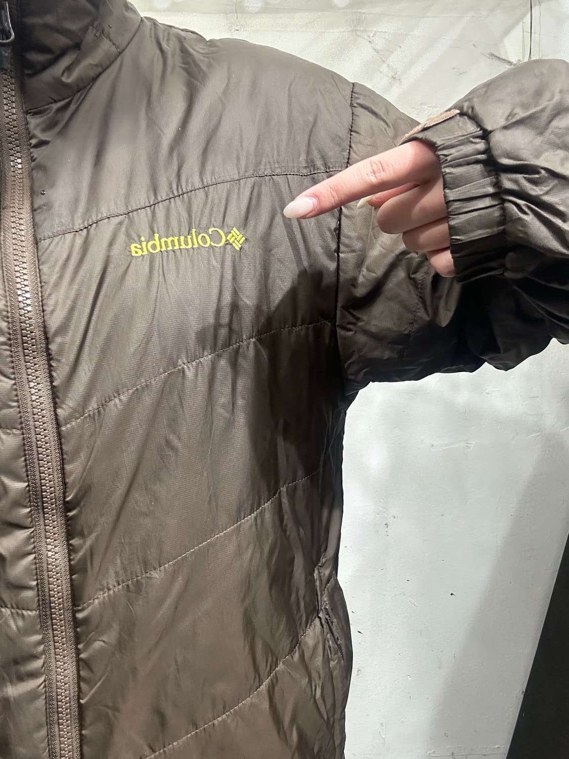 컬럼비아 브라운 패딩 바람막이 자켓 S 상품이미지4