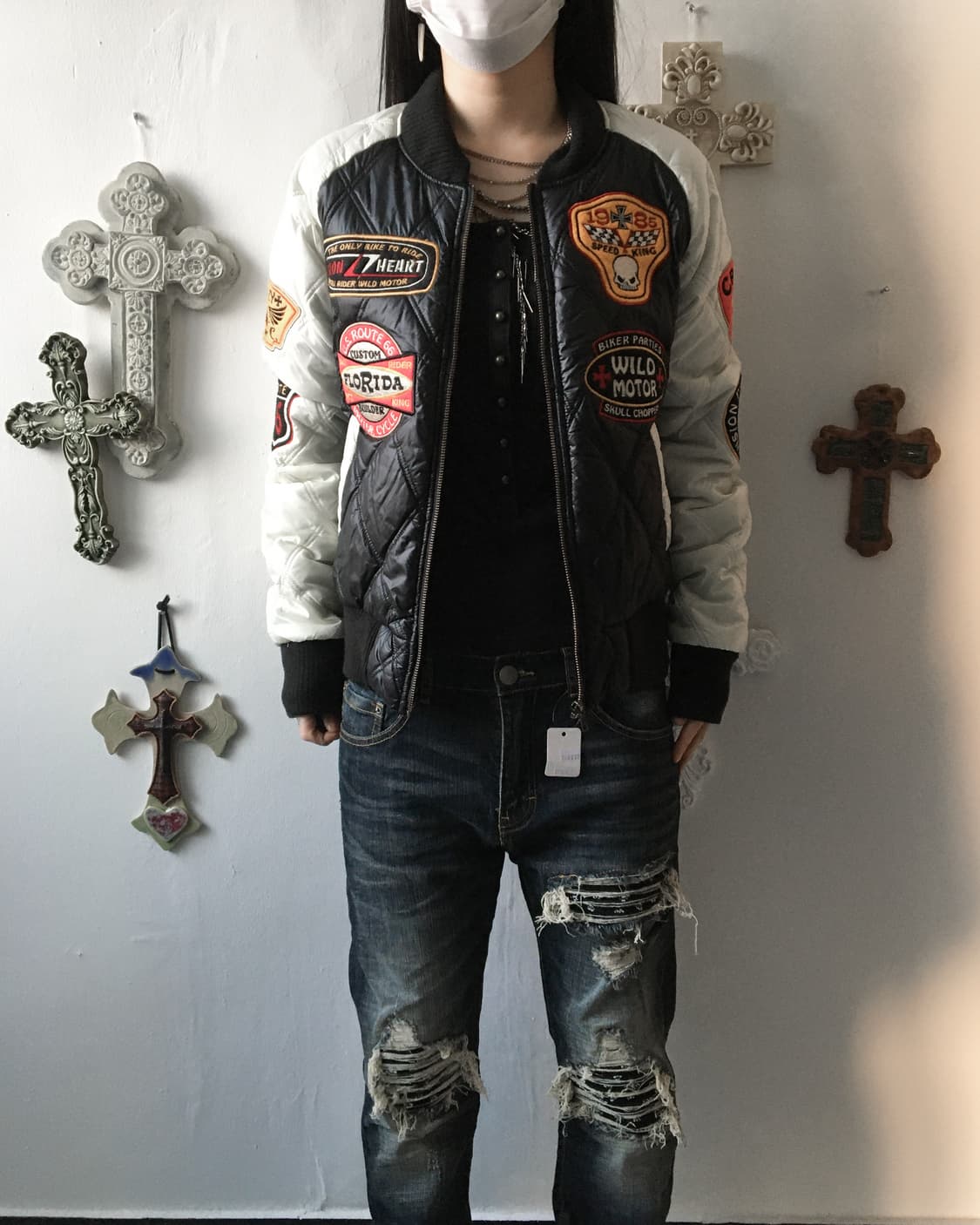 Patch point quilting jacket 상품이미지7