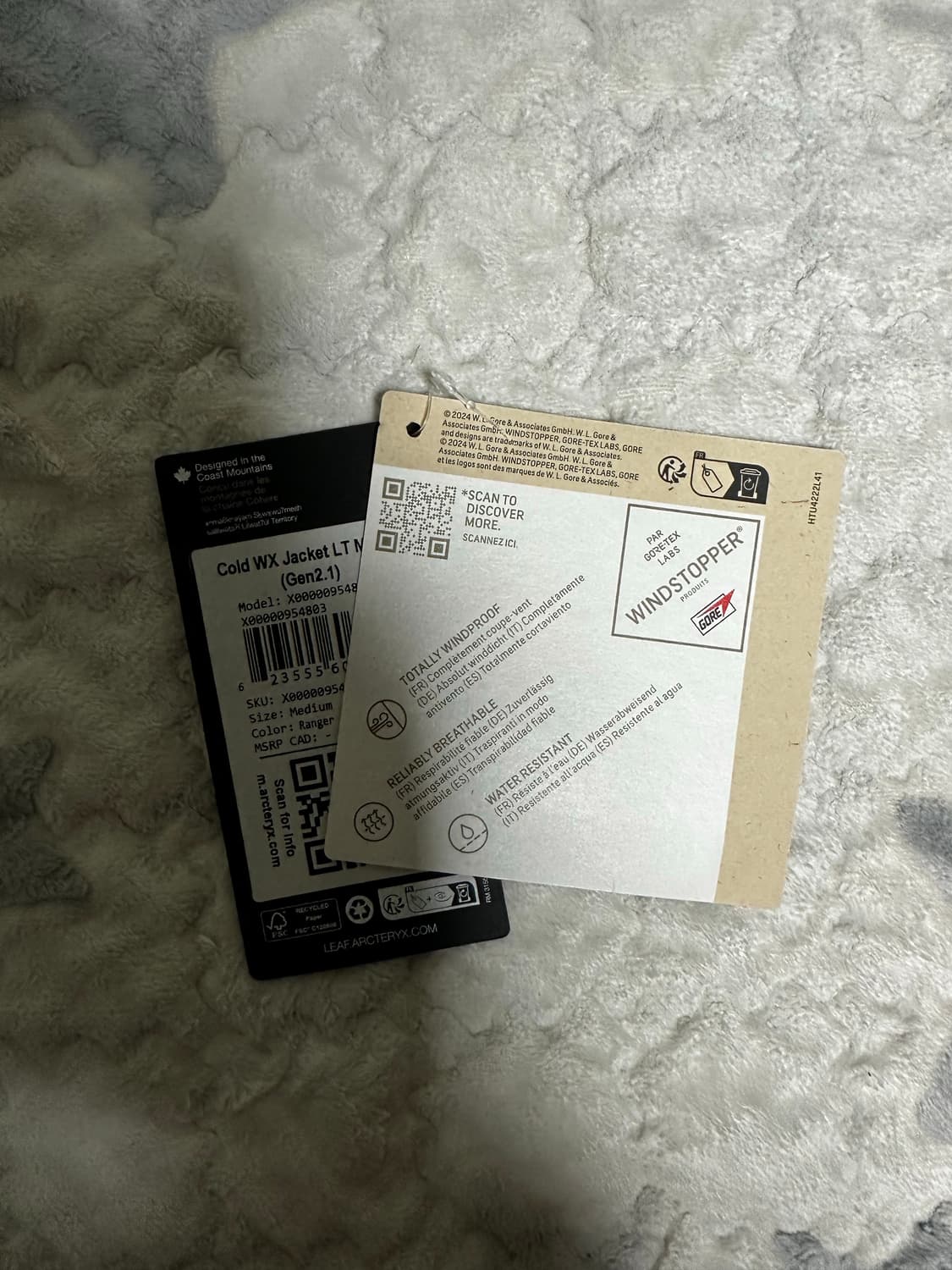 아크테릭스 리프 / 콜드 WX 자켓 LT 젠 2.1 레인저 그린 / M 상품이미지3