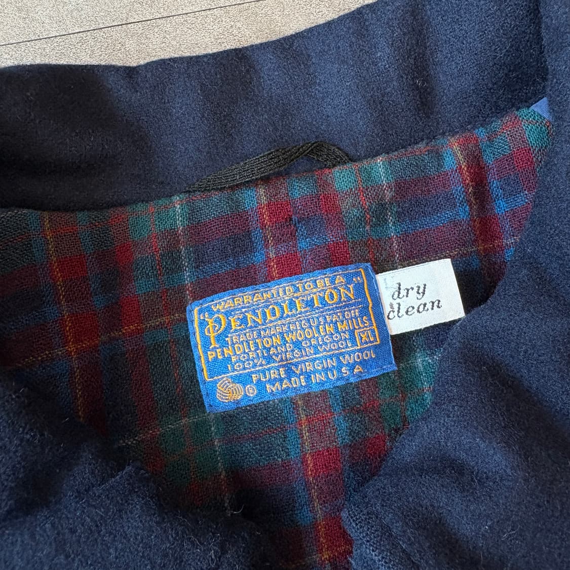 90년대 미국 생산 펜들턴 네이비 울 블루종 자켓 상품이미지4