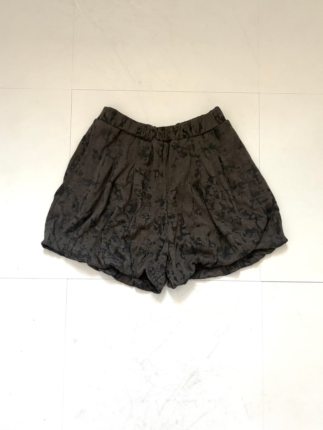• Dark Brown Banded Waist Balloon shorts 상품이미지2