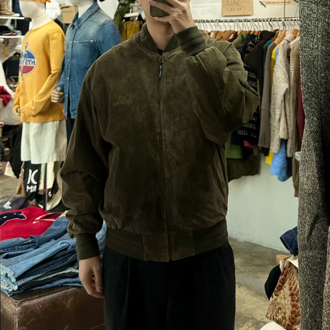 (착용컷) U.P renoma 스웨이드 블루종 (남성용 103) 상품이미지2