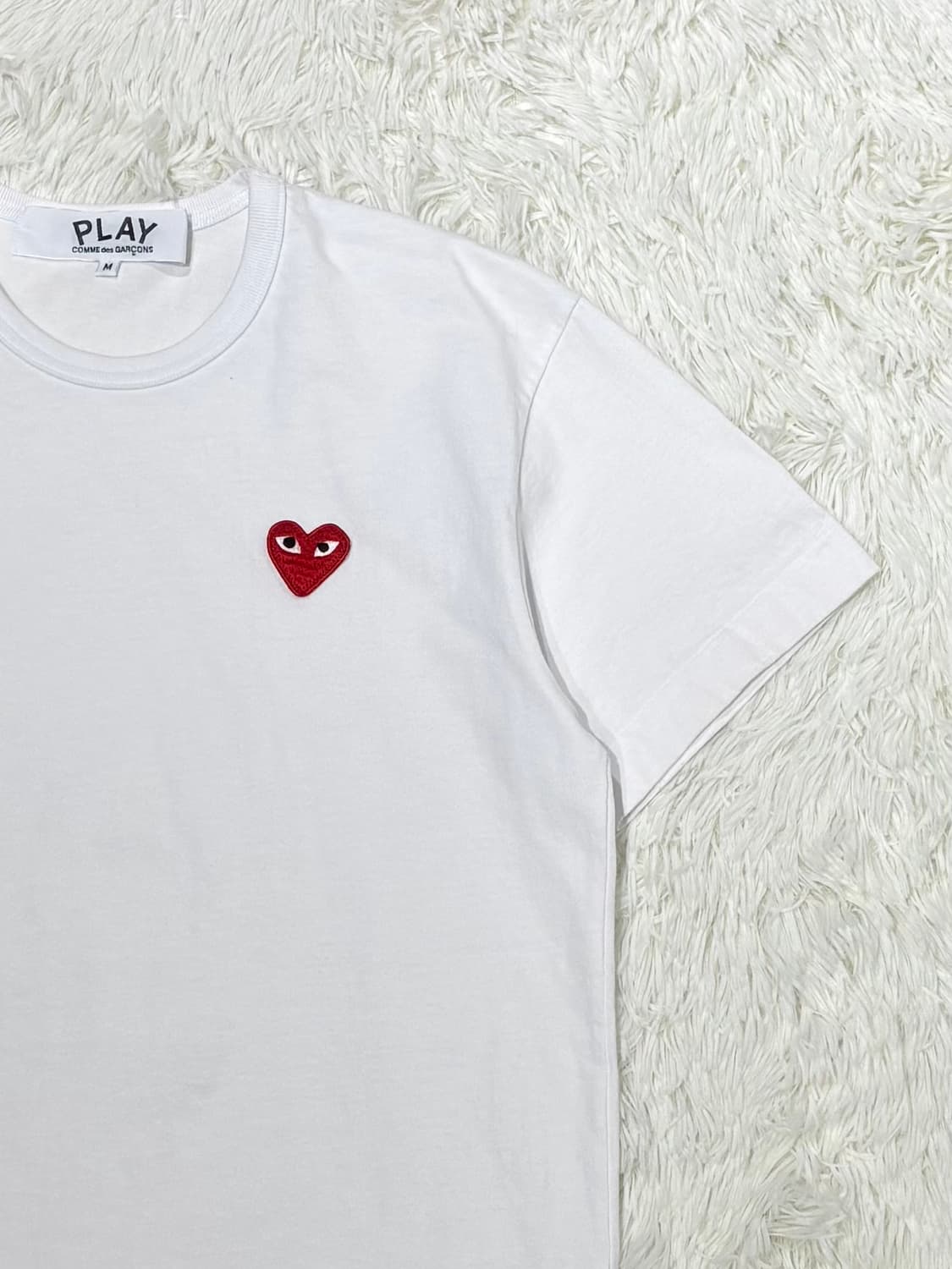 꼼데가르송 화이트 하트와펜 반팔 상품이미지5
