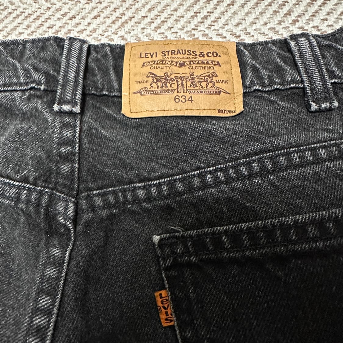 LEVI'S 634 canada orangetab black jeans 상품이미지3