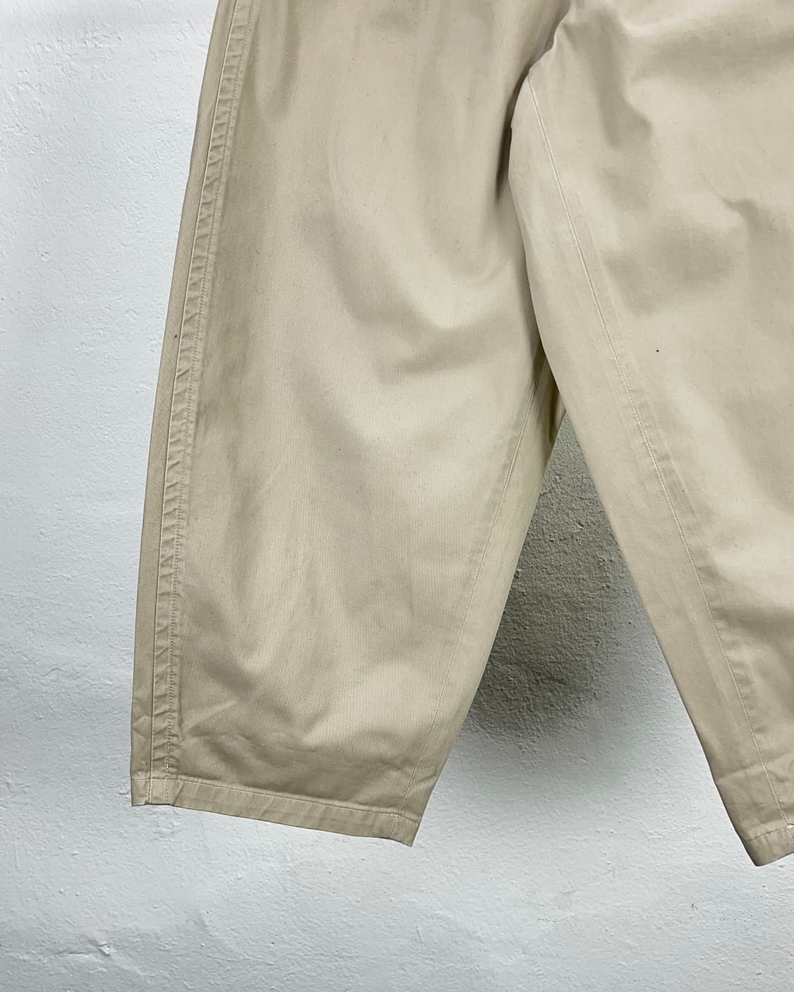 단톤 베이지 밴딩 사이드 포켓 코튼 벌룬 팬츠 상품이미지4