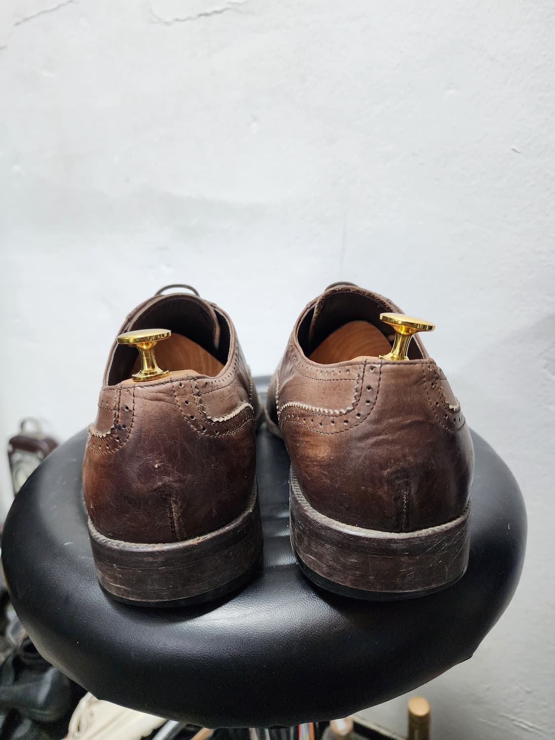 미소페 브라운 윙팁 남성 구두 상품이미지4