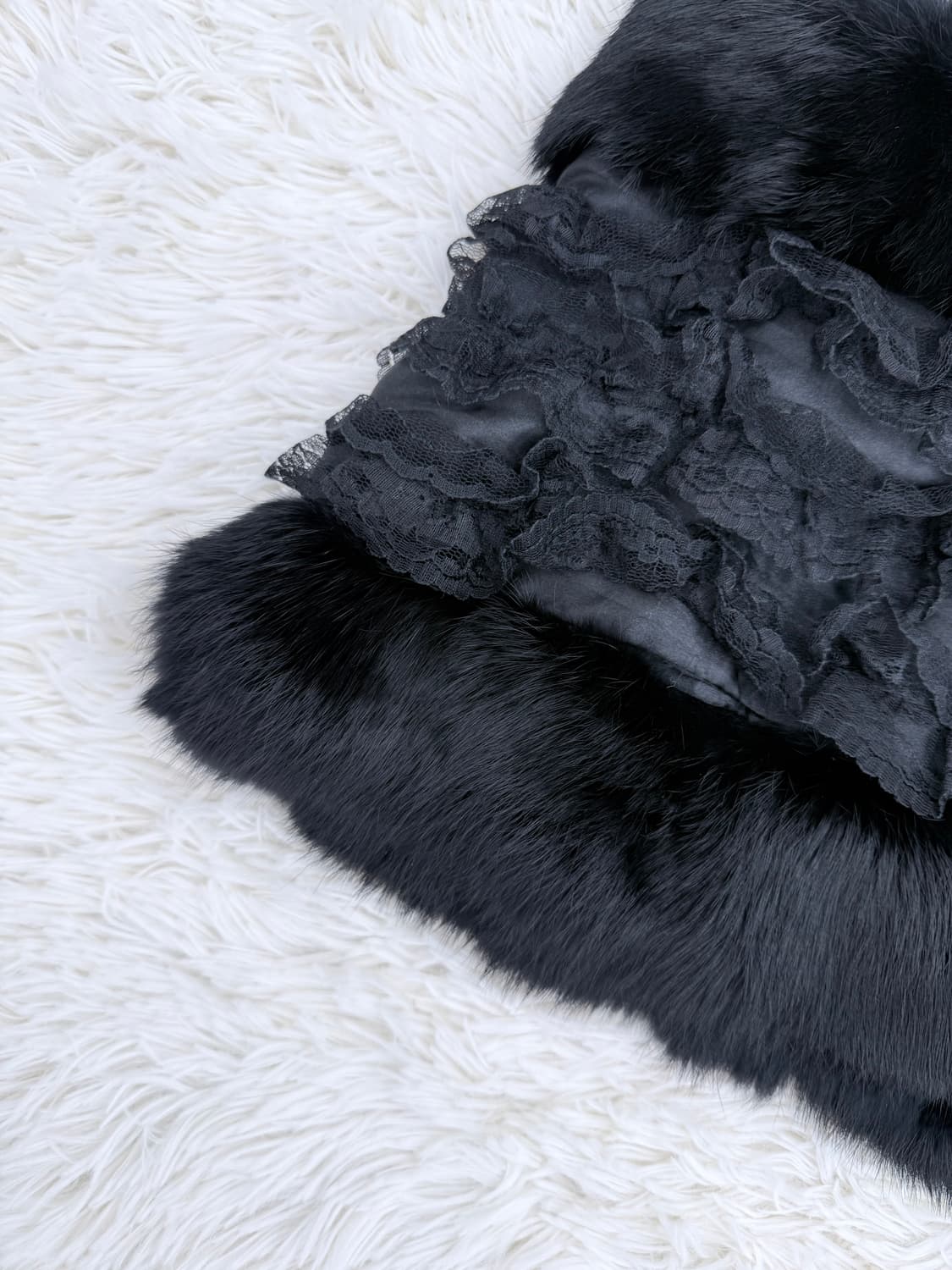 블랙퍼랩스커트 상품이미지3