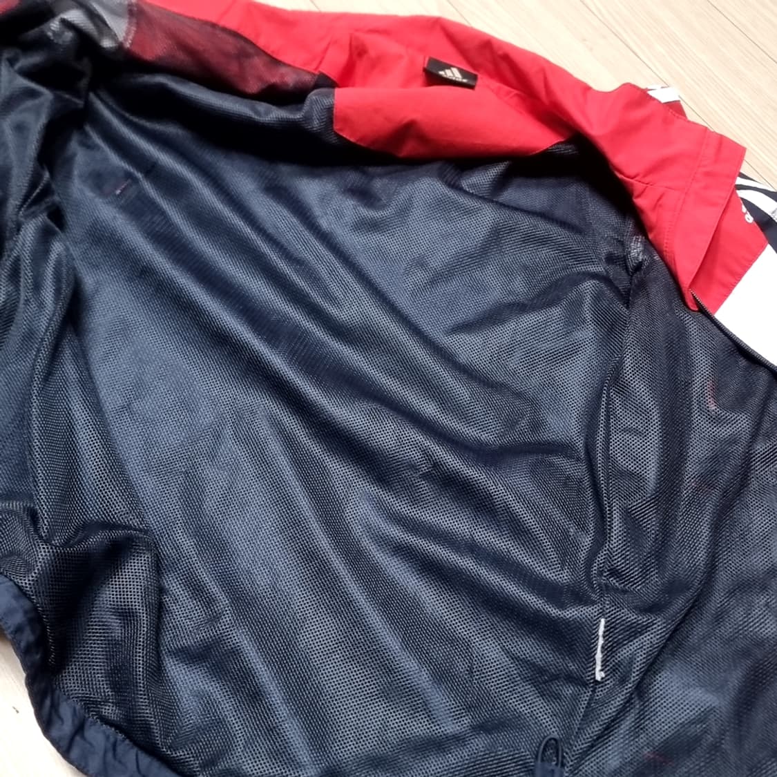 레트로 아디다스 삼선 바람막이 레드 네이비(85~95) 상품이미지3