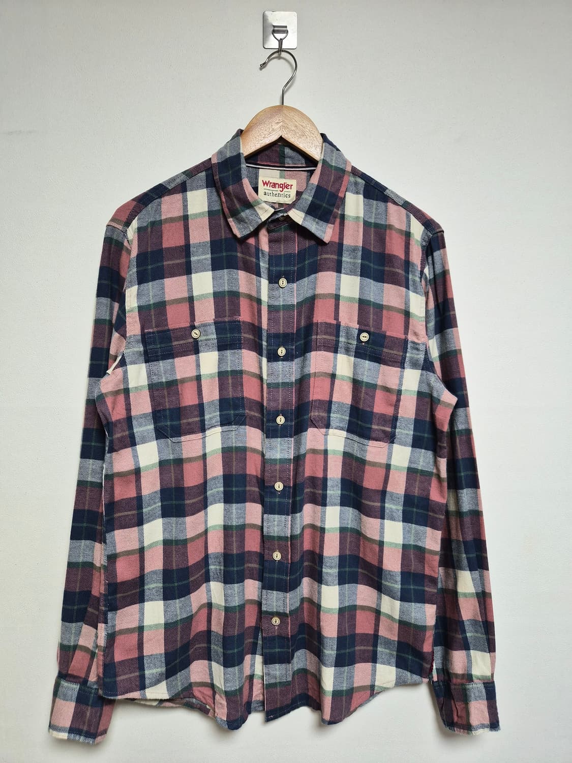 랭글러Wrangler 체크 셔츠 M사이즈 - S358 상품이미지1