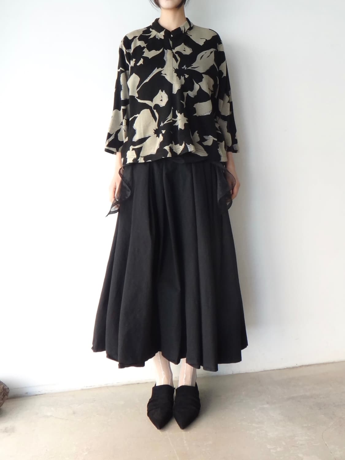 Flower leaf glittery top 상품이미지6