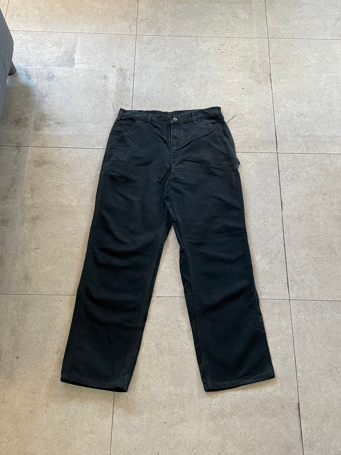 칼하트 카펜더 블랙 워크 팬츠 상품이미지7