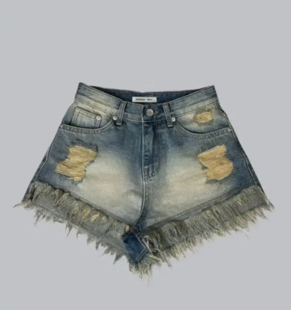 보헤므안서울 22데미지 워싱 쇼츠 블루s 상품이미지1