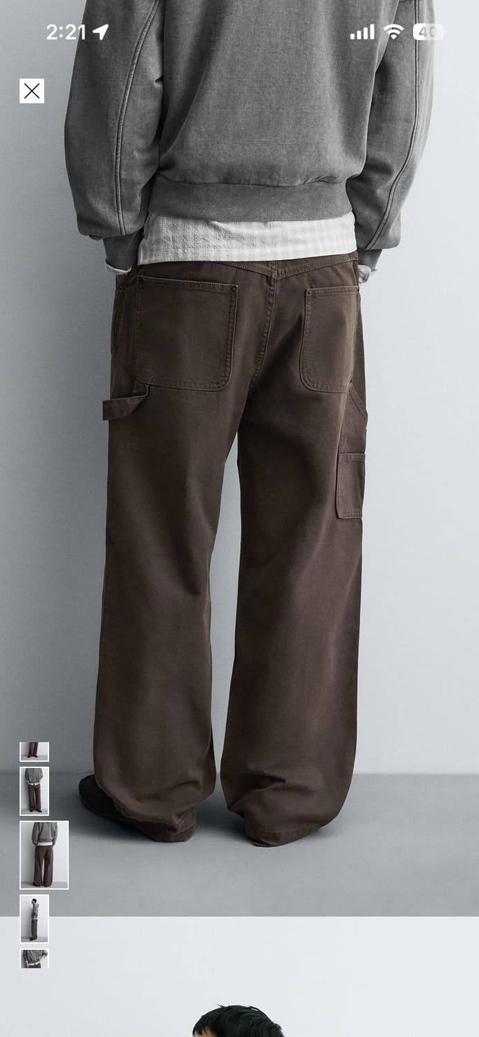 자라 카펜터 포켓 팬츠 EUR40 상품이미지2