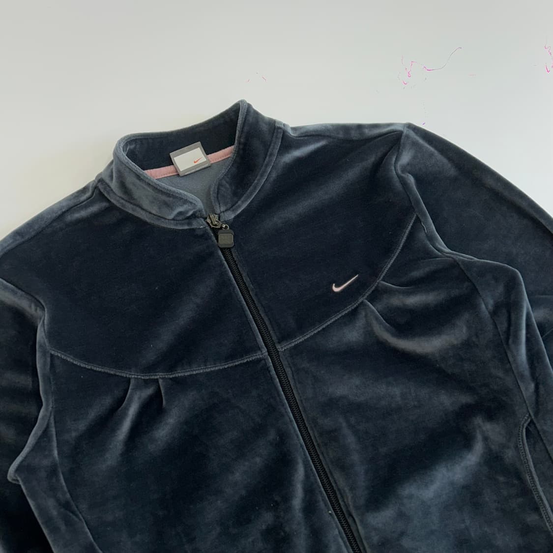 Nike 나이키 2-way 블루 벨벳 집업 상품이미지4