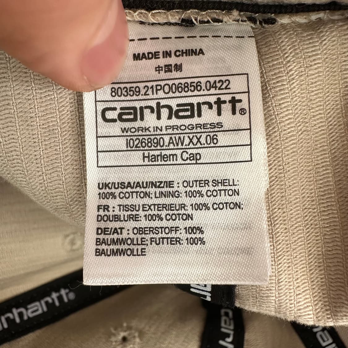 칼하트 WIP 코듀로이 캡 상품이미지9