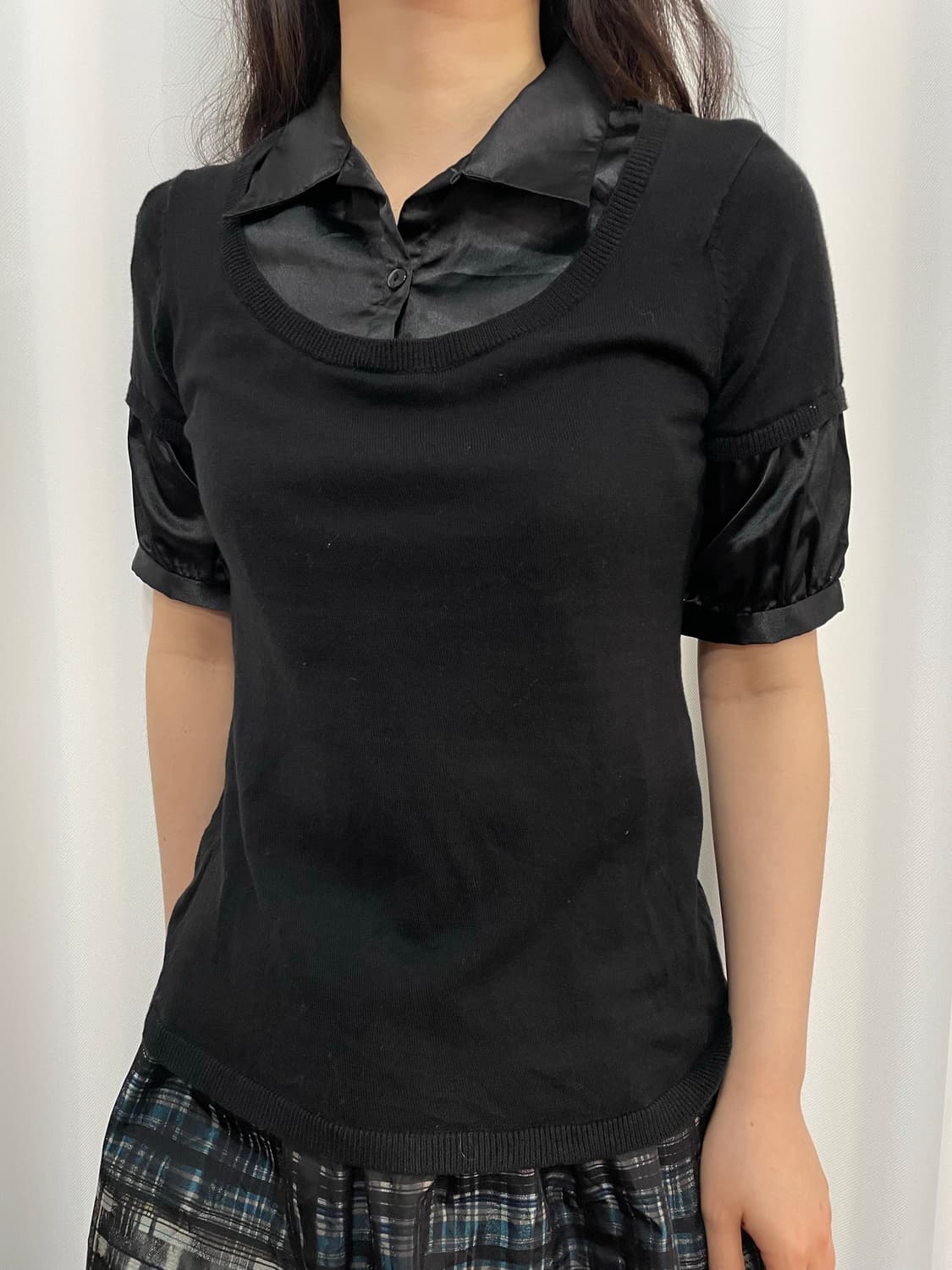 shirt layered top 상품이미지2