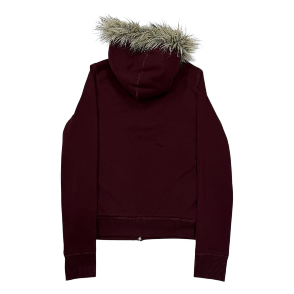 아베크롬비 빈티지 희귀 버건디 마룬 울프죠 퍼 Y2K 갸루 후드집업 L 상품이미지4