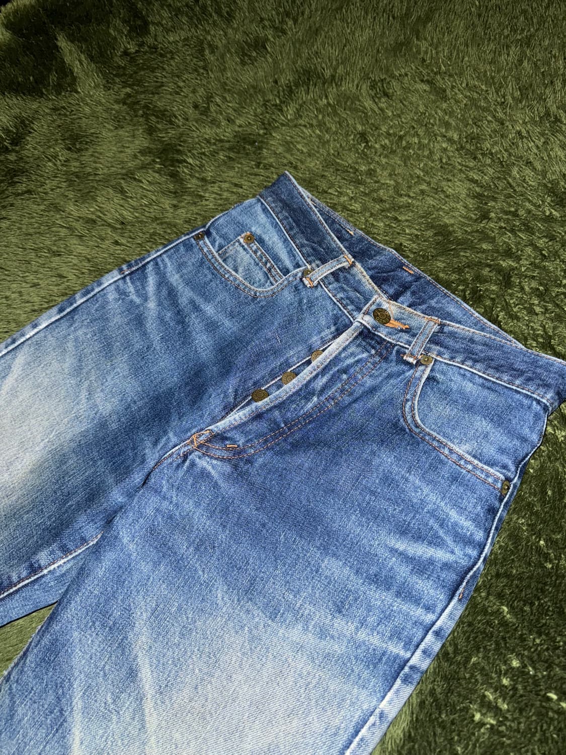 90s Kenzo Jeans 겐조 버튼 플라이 빈티지 워싱 데님 팬츠 상품이미지2