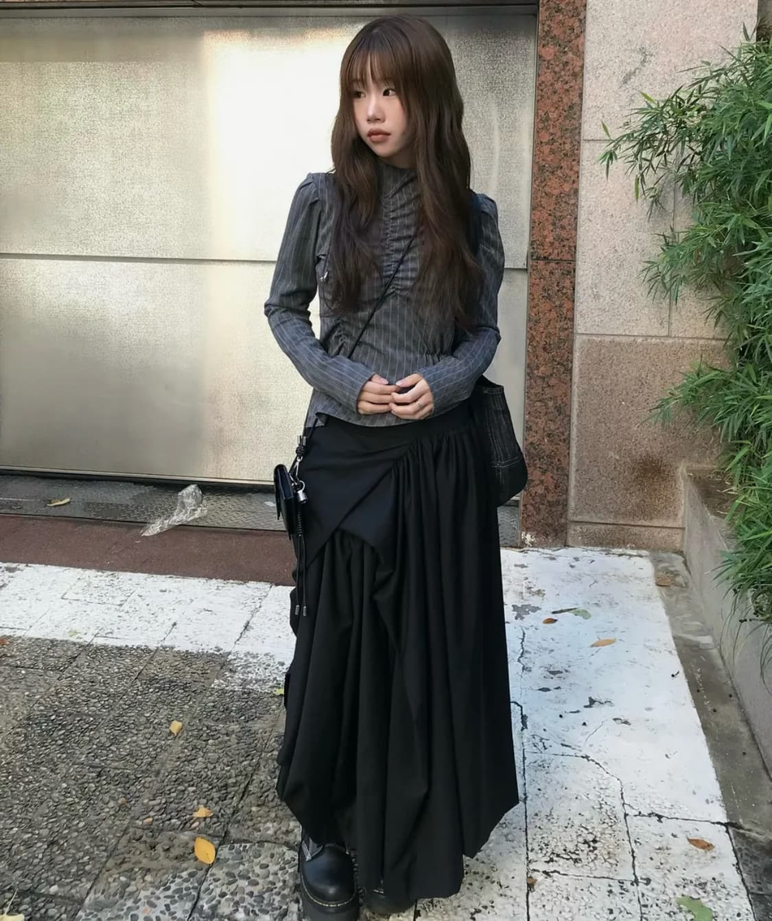 (새상품) 플레어업 flareup 블랙 롱 스커트 draped skirt 상품이미지5