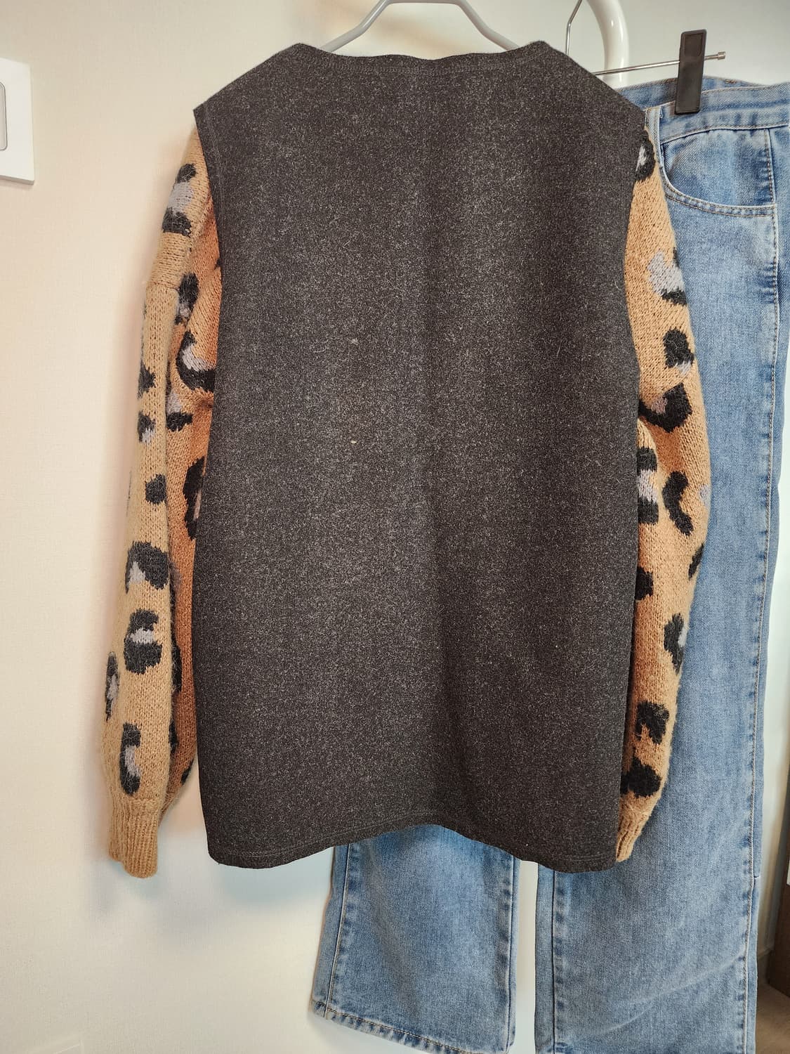 울 혼방 여성 조끼 L 상품이미지3