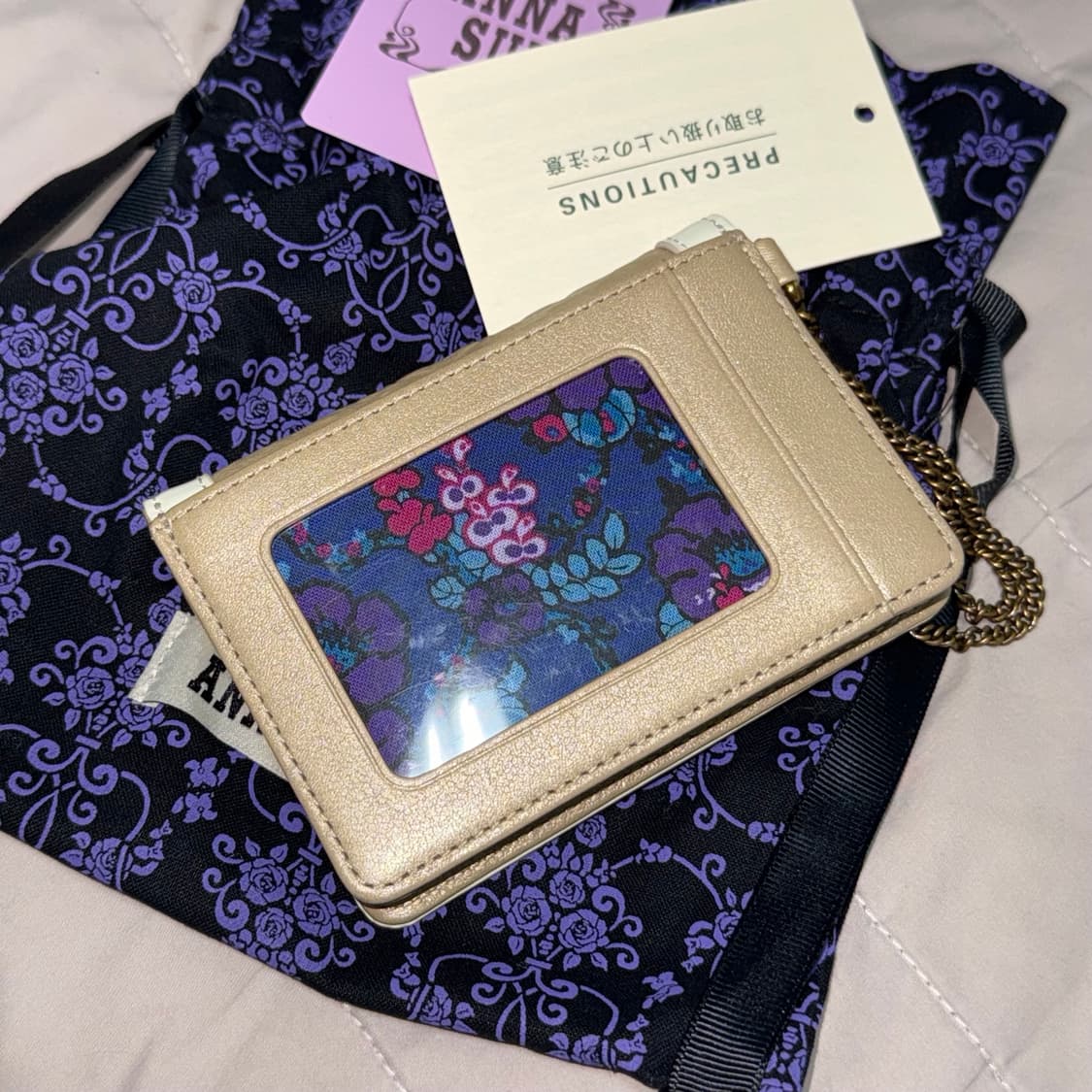 안나수이 반지갑 카드지갑 아이보리 상품이미지2