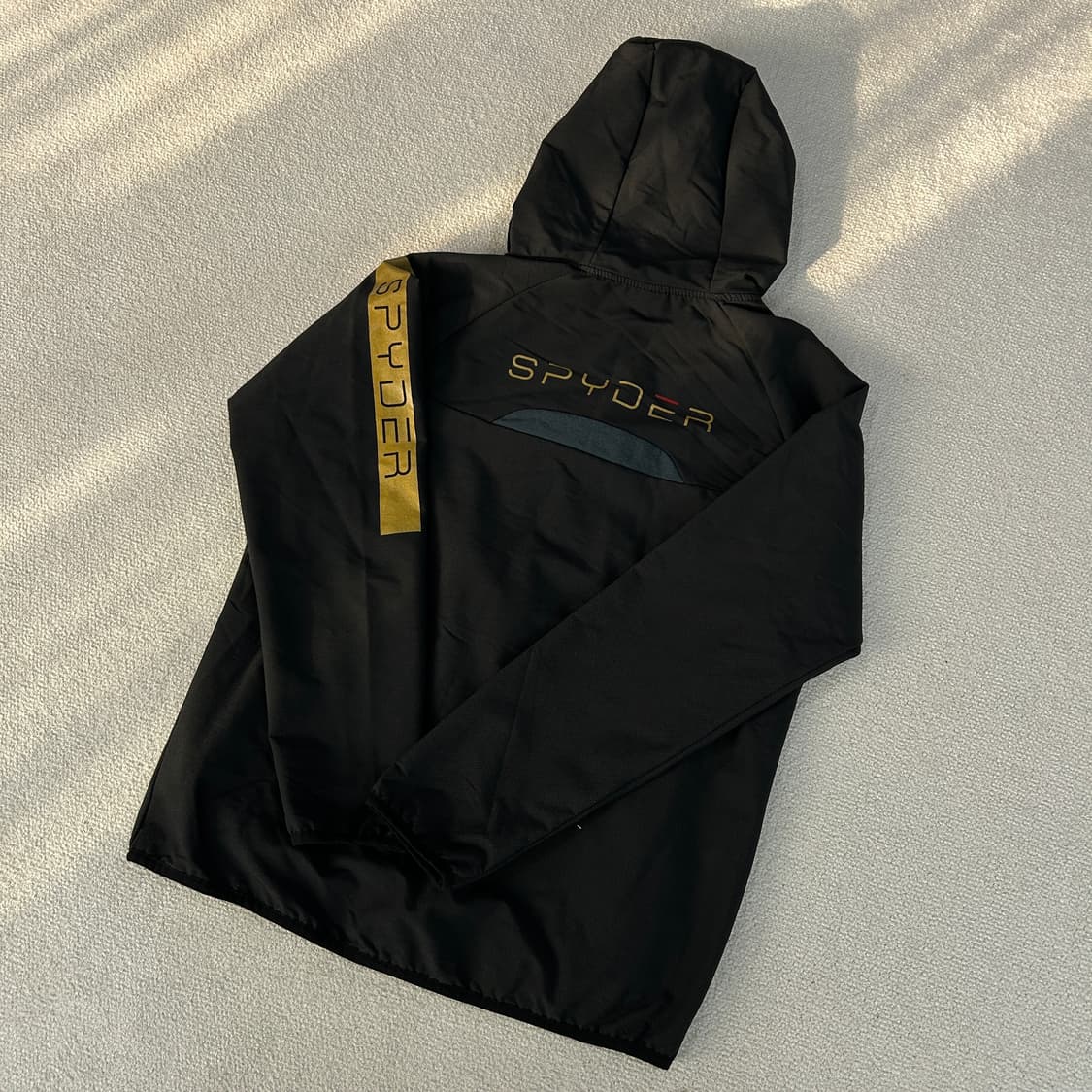 스파이더 블랙 바람막이 후드 자켓 m 상품이미지4
