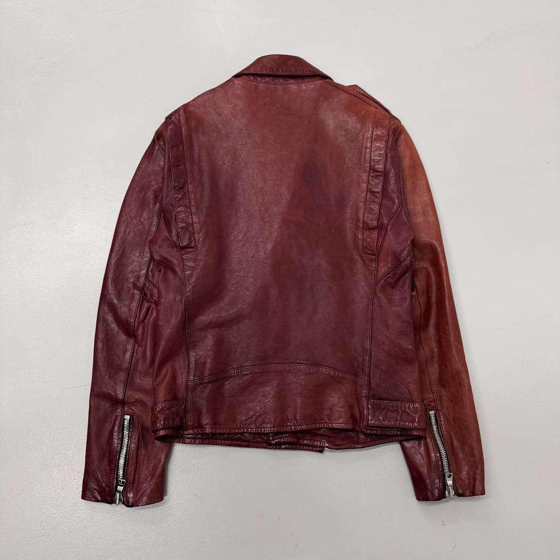 바이커 리얼레더 양가죽 사선 라이더 릭오웬스맛 가죽자켓 상품이미지3