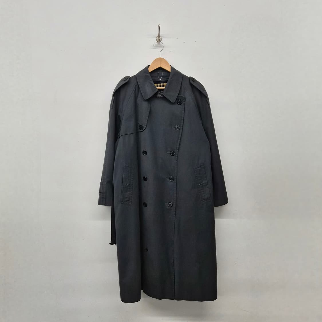 버버리 블랙 롱 트렌치코트 남녀공용 L 상품이미지1