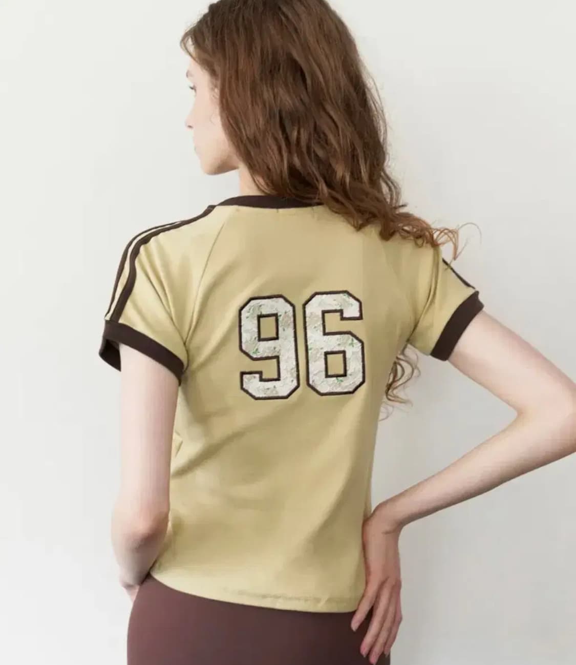 락케이크 sports 96 lace crop top yellow 상품이미지1