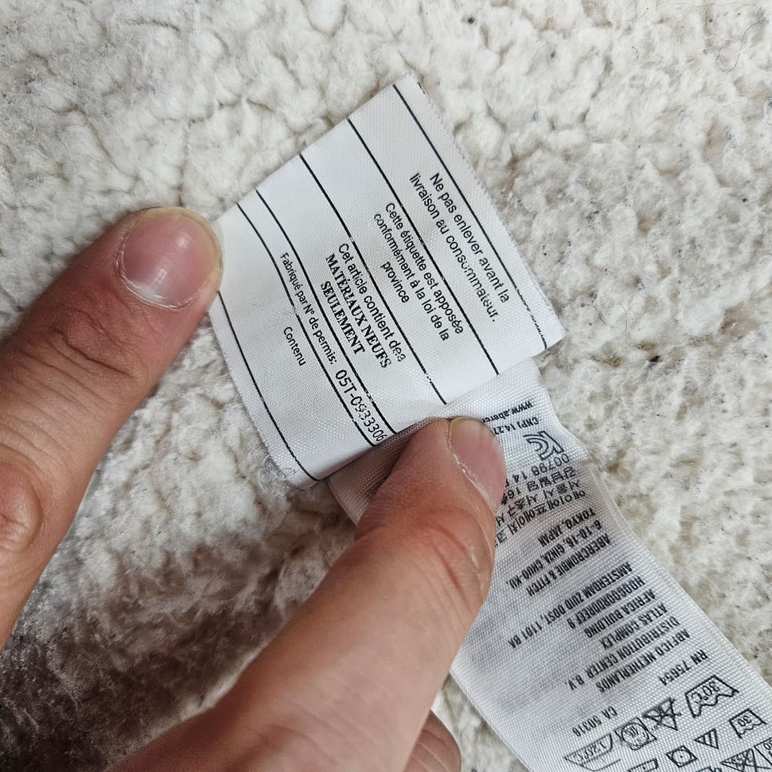 아베크롬비 라쿤퍼 양털 멀티포켓 점퍼 L size 상품이미지10