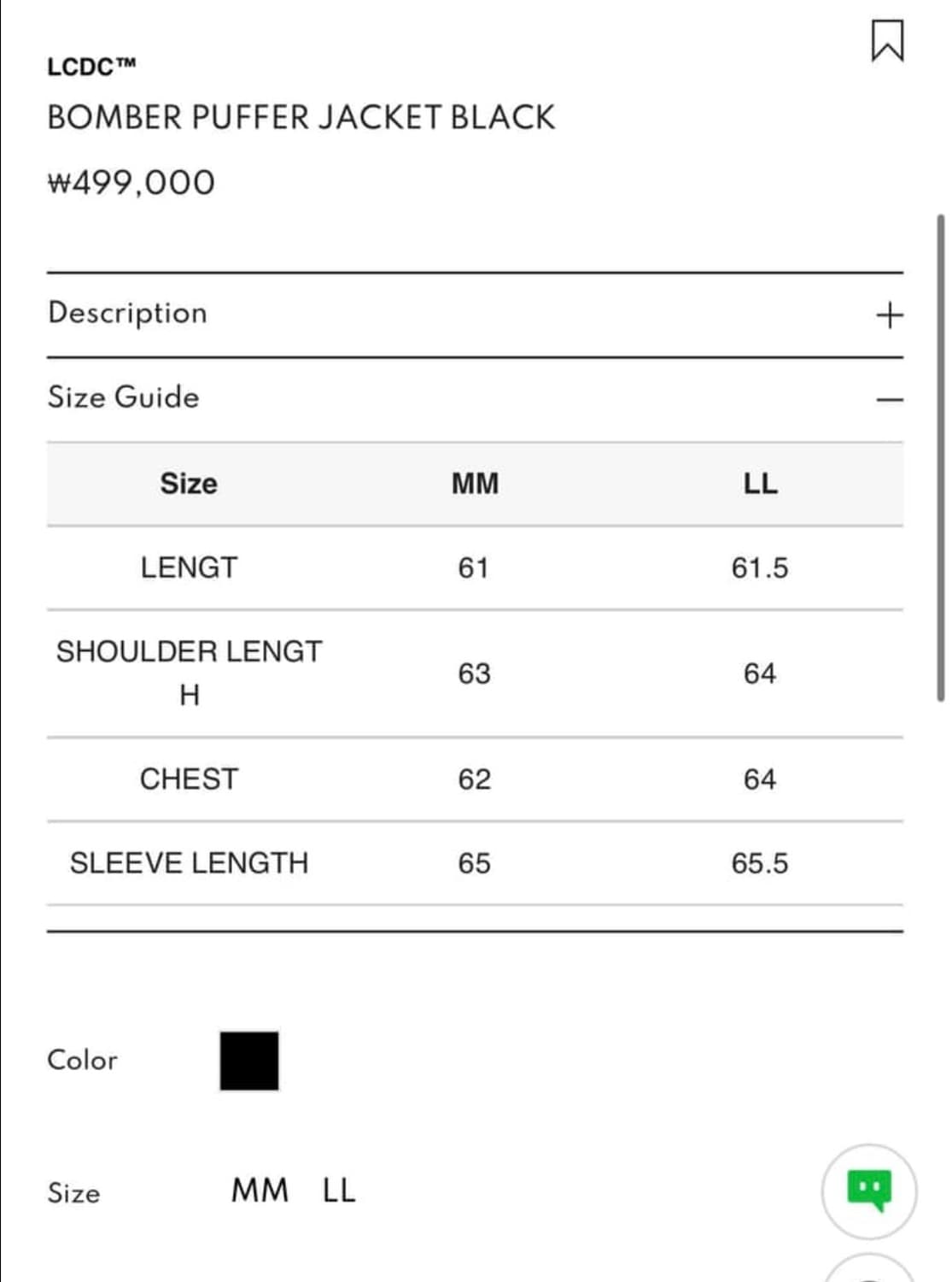 LCDC Cropped Bomber Puffer Jacket (Black 상품이미지5