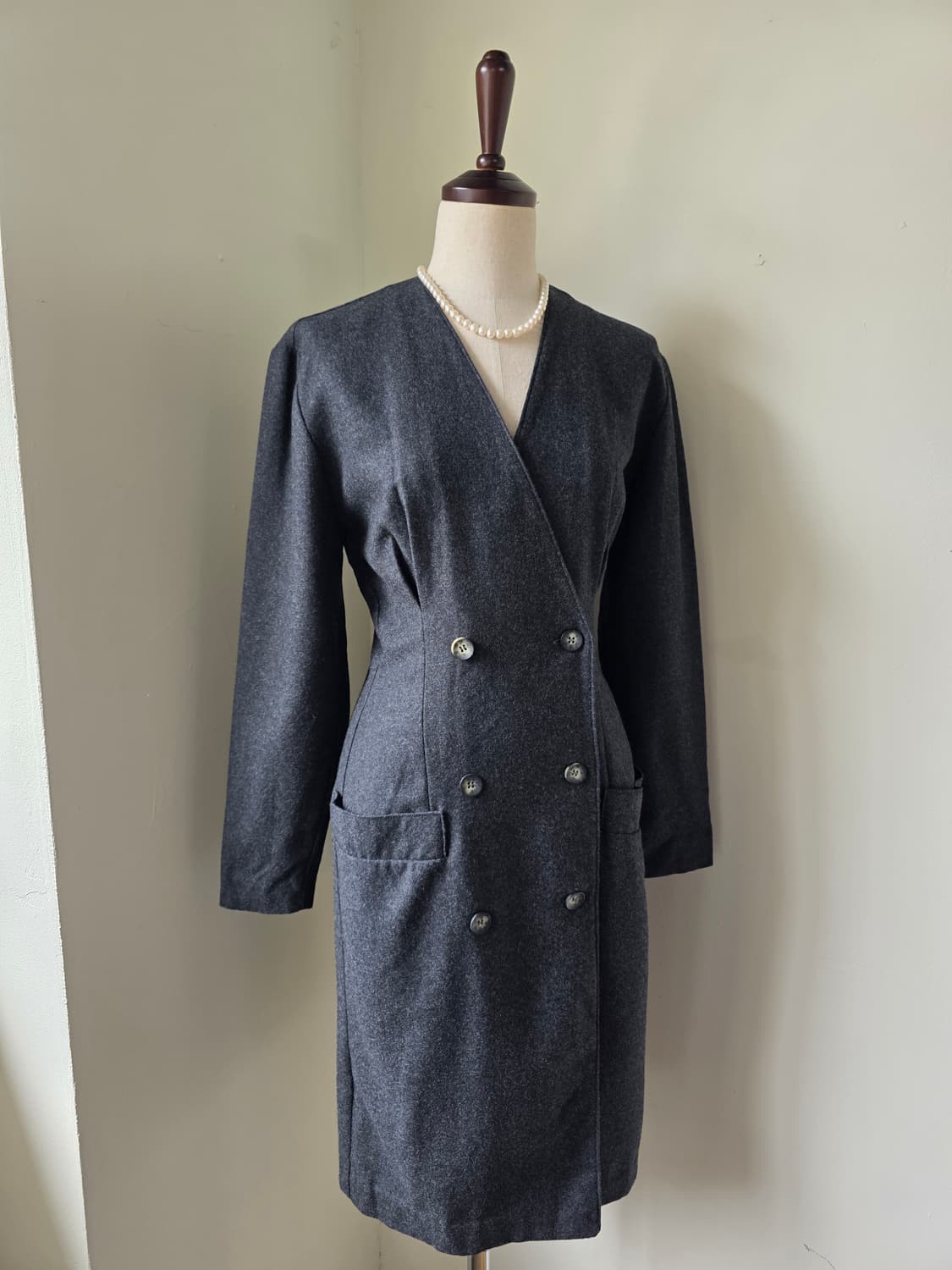 이태리 울100 더블 원피스 상품이미지1