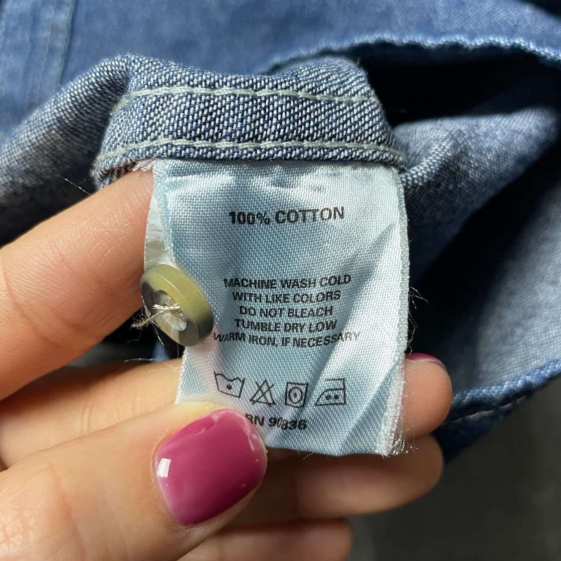 PORT&COMPANY 빈티지 중청 데님 코튼 셔츠 A00565 상품이미지10