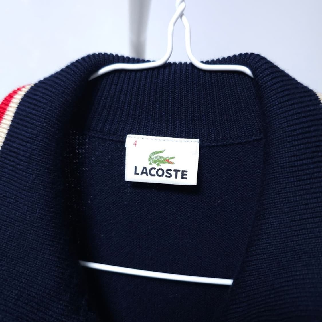 라코스테 울 니트집업 100 상품이미지3