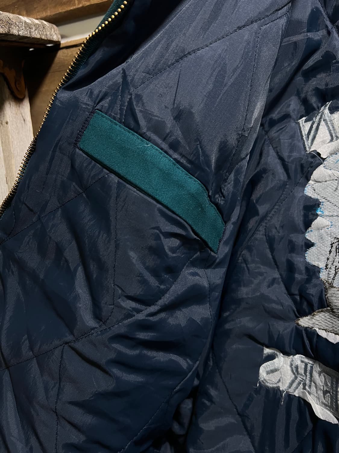 [M]90's Dunbrooke Made in USA 그린 후드 워크자켓 상품이미지6